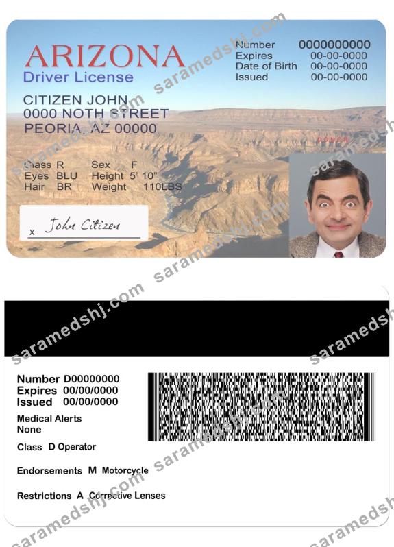 USA Arizona driving license version 2